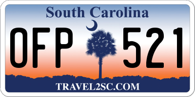 SC license plate OFP521