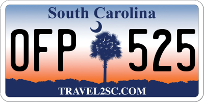 SC license plate OFP525
