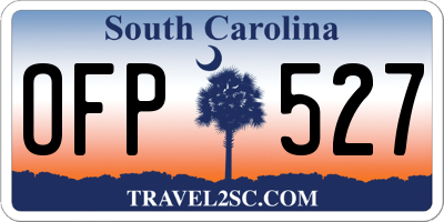 SC license plate OFP527
