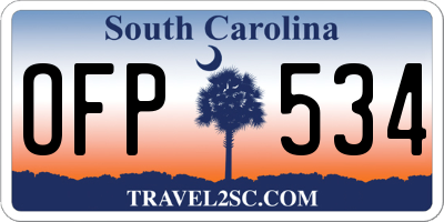SC license plate OFP534