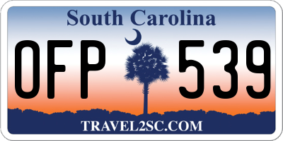 SC license plate OFP539