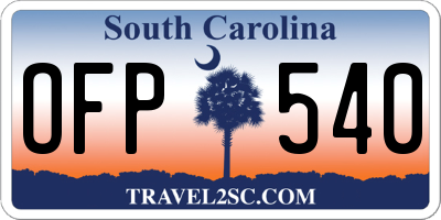 SC license plate OFP540