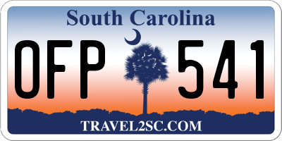 SC license plate OFP541