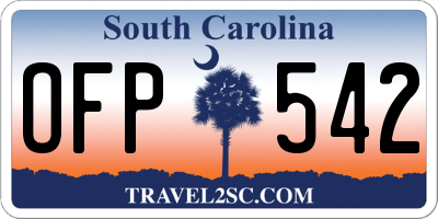 SC license plate OFP542