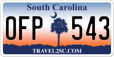 SC license plate OFP543