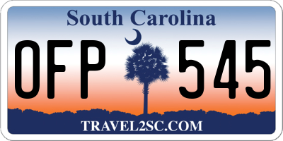 SC license plate OFP545