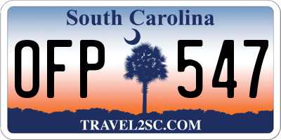 SC license plate OFP547