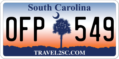 SC license plate OFP549