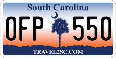SC license plate OFP550