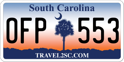 SC license plate OFP553
