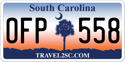 SC license plate OFP558