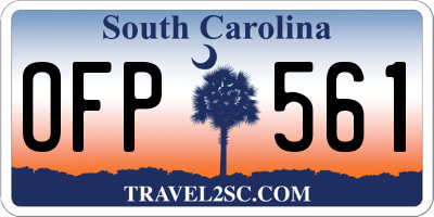 SC license plate OFP561