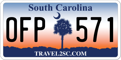 SC license plate OFP571