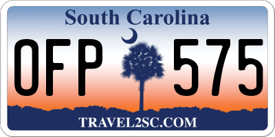 SC license plate OFP575