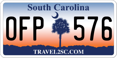 SC license plate OFP576