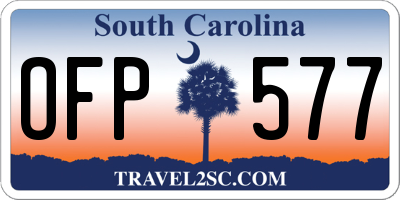 SC license plate OFP577
