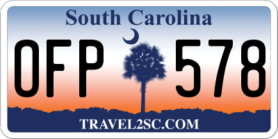 SC license plate OFP578