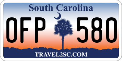 SC license plate OFP580