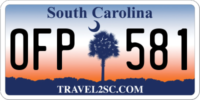 SC license plate OFP581