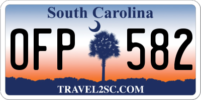 SC license plate OFP582