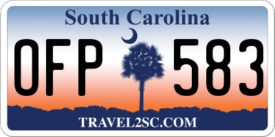 SC license plate OFP583