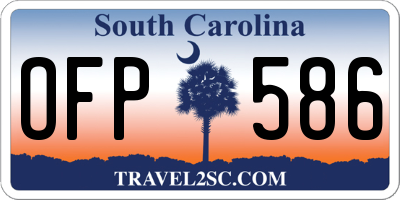 SC license plate OFP586