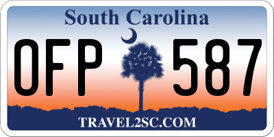 SC license plate OFP587