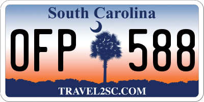 SC license plate OFP588