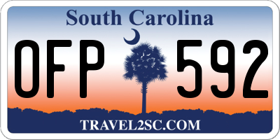 SC license plate OFP592
