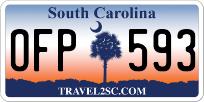 SC license plate OFP593