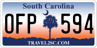 SC license plate OFP594