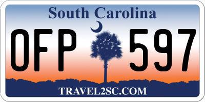 SC license plate OFP597