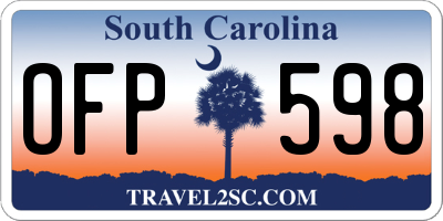 SC license plate OFP598