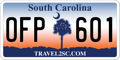SC license plate OFP601