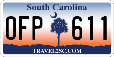 SC license plate OFP611