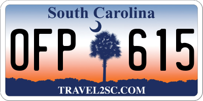SC license plate OFP615