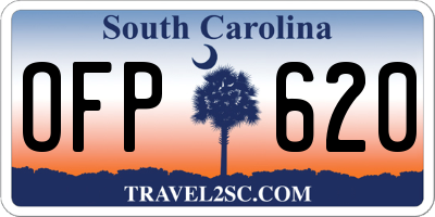 SC license plate OFP620