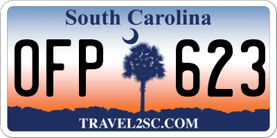 SC license plate OFP623