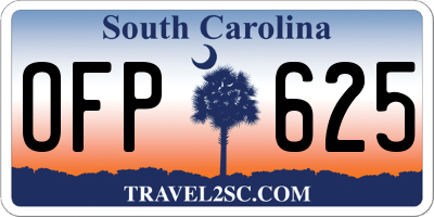 SC license plate OFP625