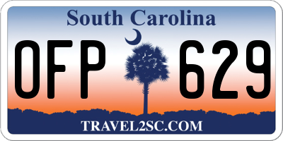 SC license plate OFP629