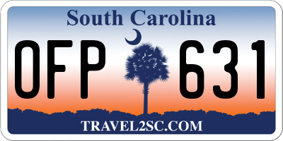 SC license plate OFP631