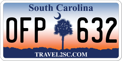SC license plate OFP632