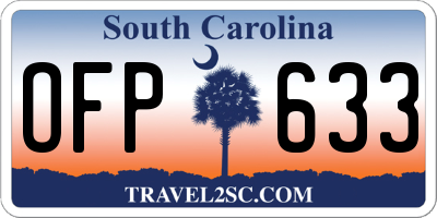 SC license plate OFP633