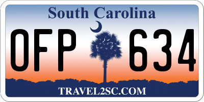 SC license plate OFP634
