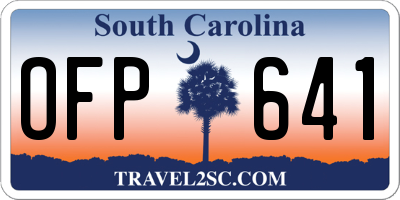 SC license plate OFP641