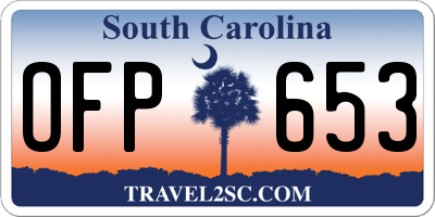 SC license plate OFP653