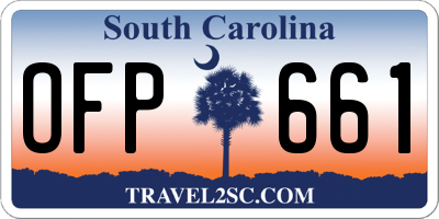 SC license plate OFP661