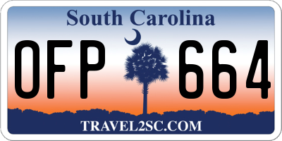 SC license plate OFP664