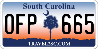 SC license plate OFP665