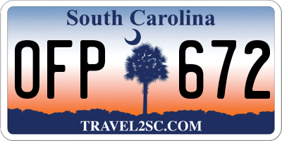 SC license plate OFP672
